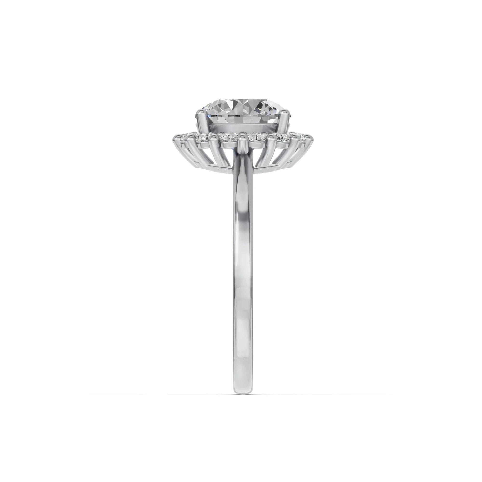 Ronde halo verlovingsring · 1.75 ct.