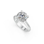 Ronde solitaire verlovingsring Classic · 4.0 ct · 14k witgoud