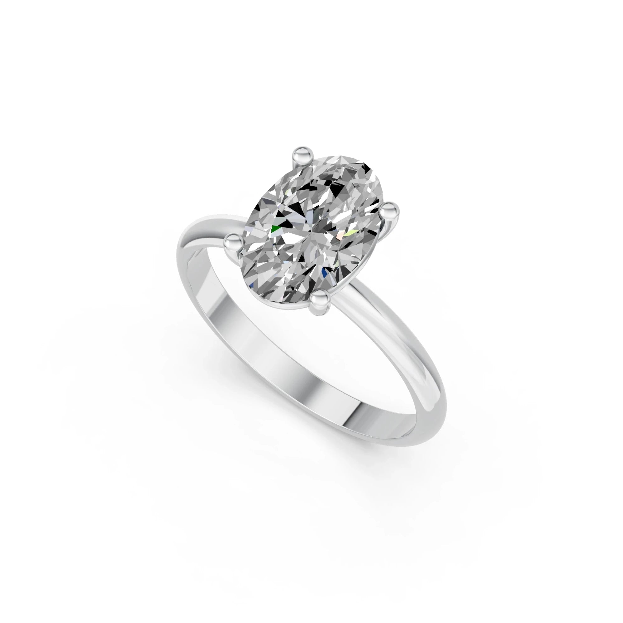 Ovale solitaire verlovingsring Classic · 2.0 ct.