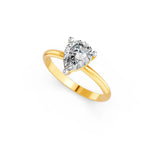 Peervormige solitaire verlovingsring Classic · 2.0 ct.