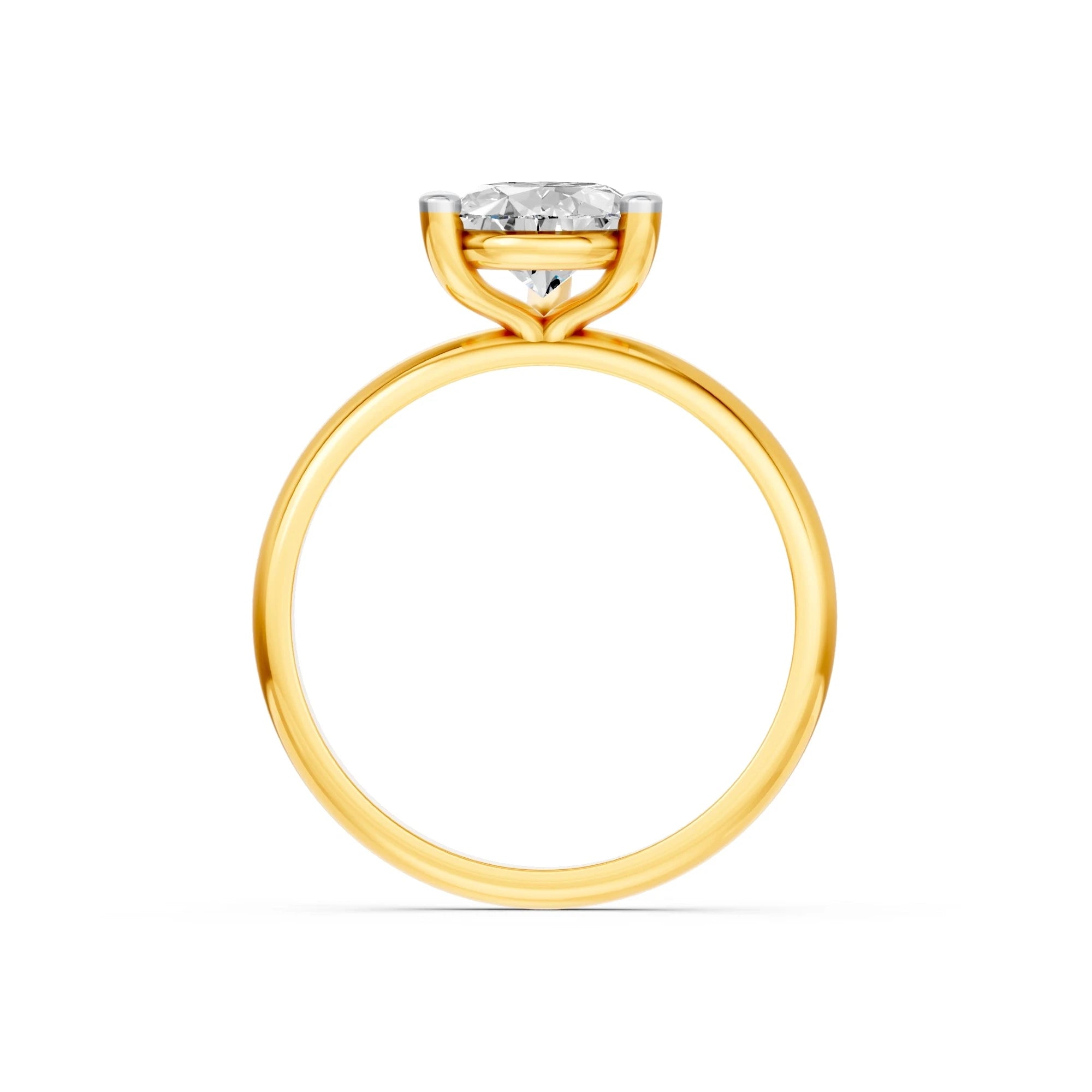 Peervormige solitaire verlovingsring Classic · 2.0 ct.