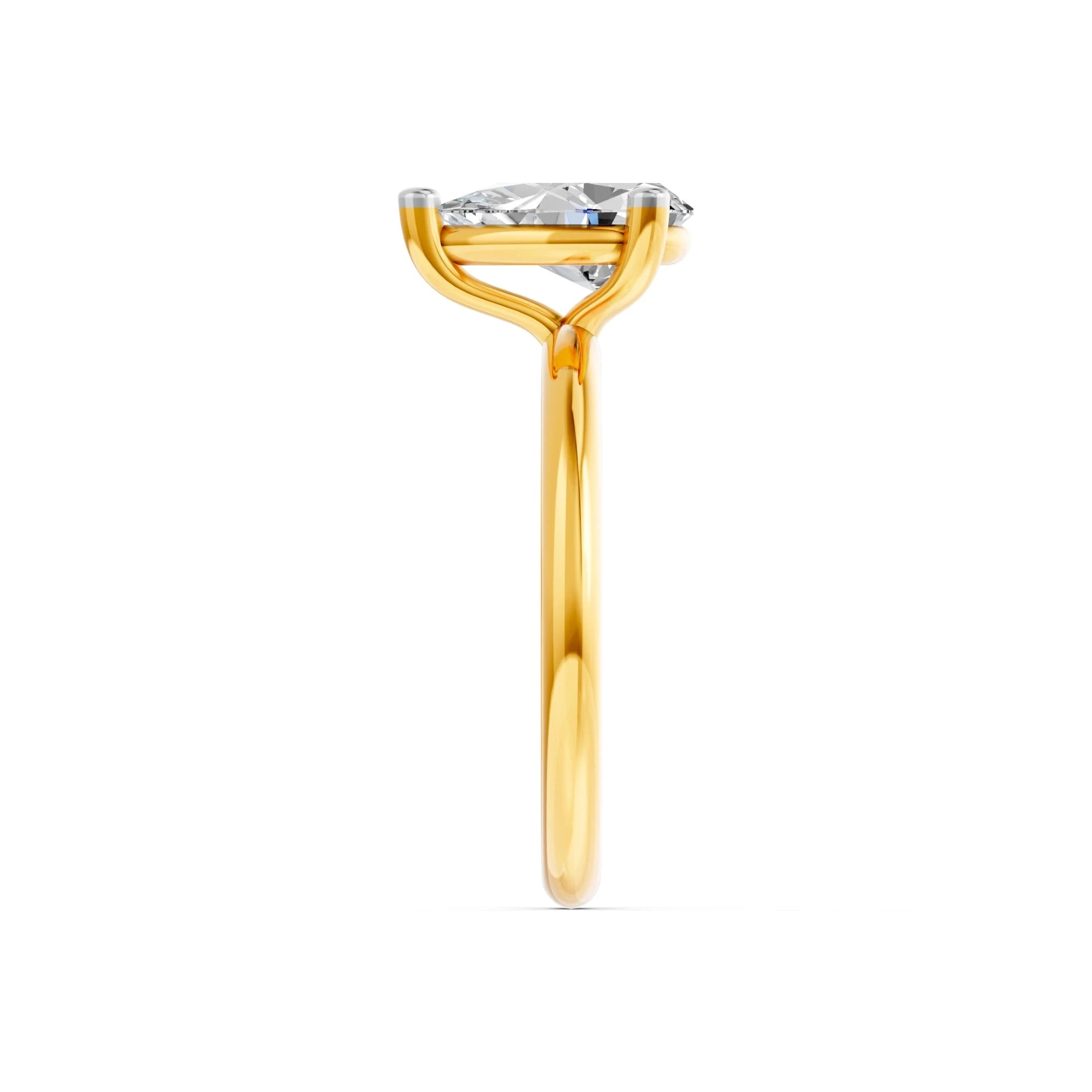 Peervormige solitaire verlovingsring Classic · 2.0 ct.
