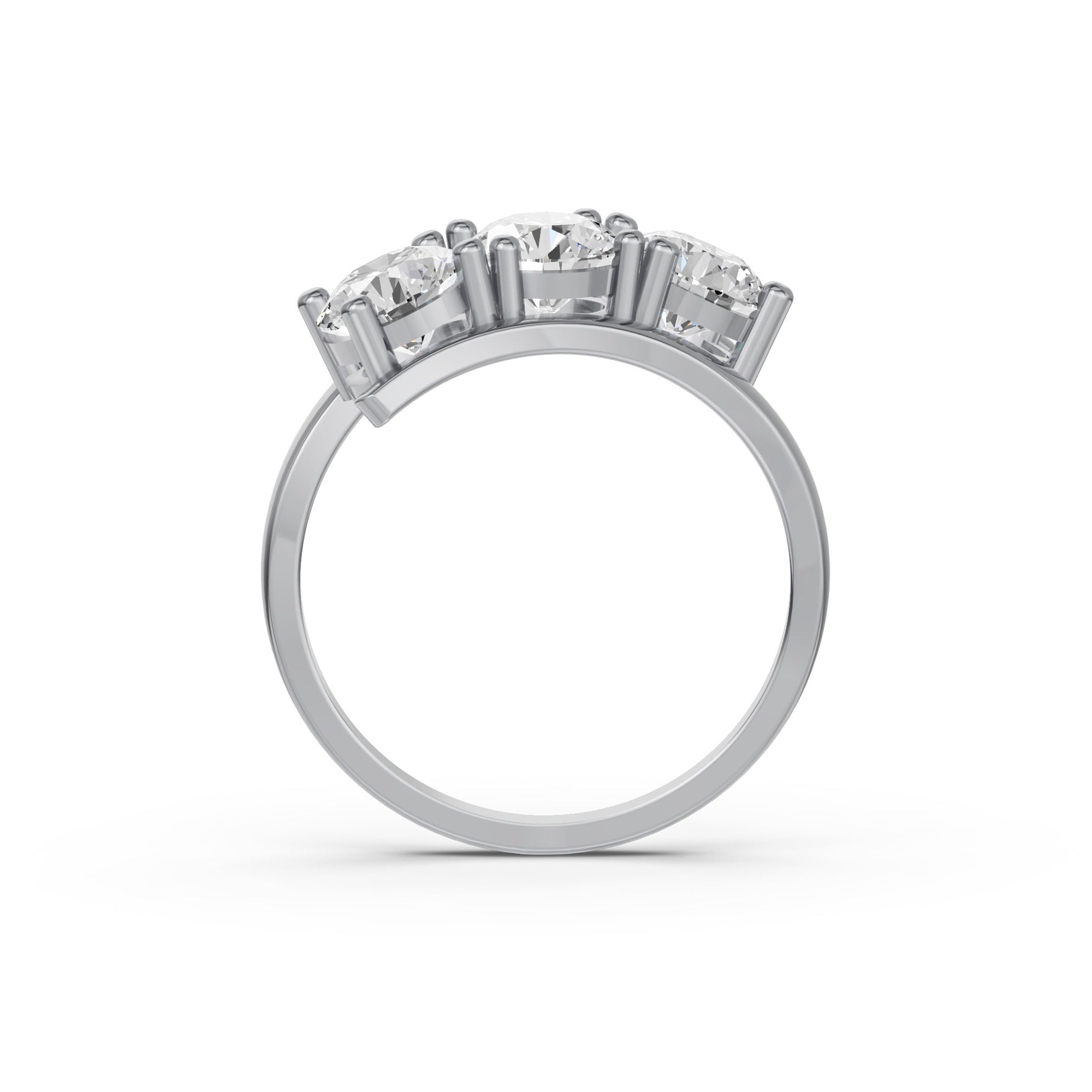 Ronde trilogie verlovingsring · 2.25 ct.