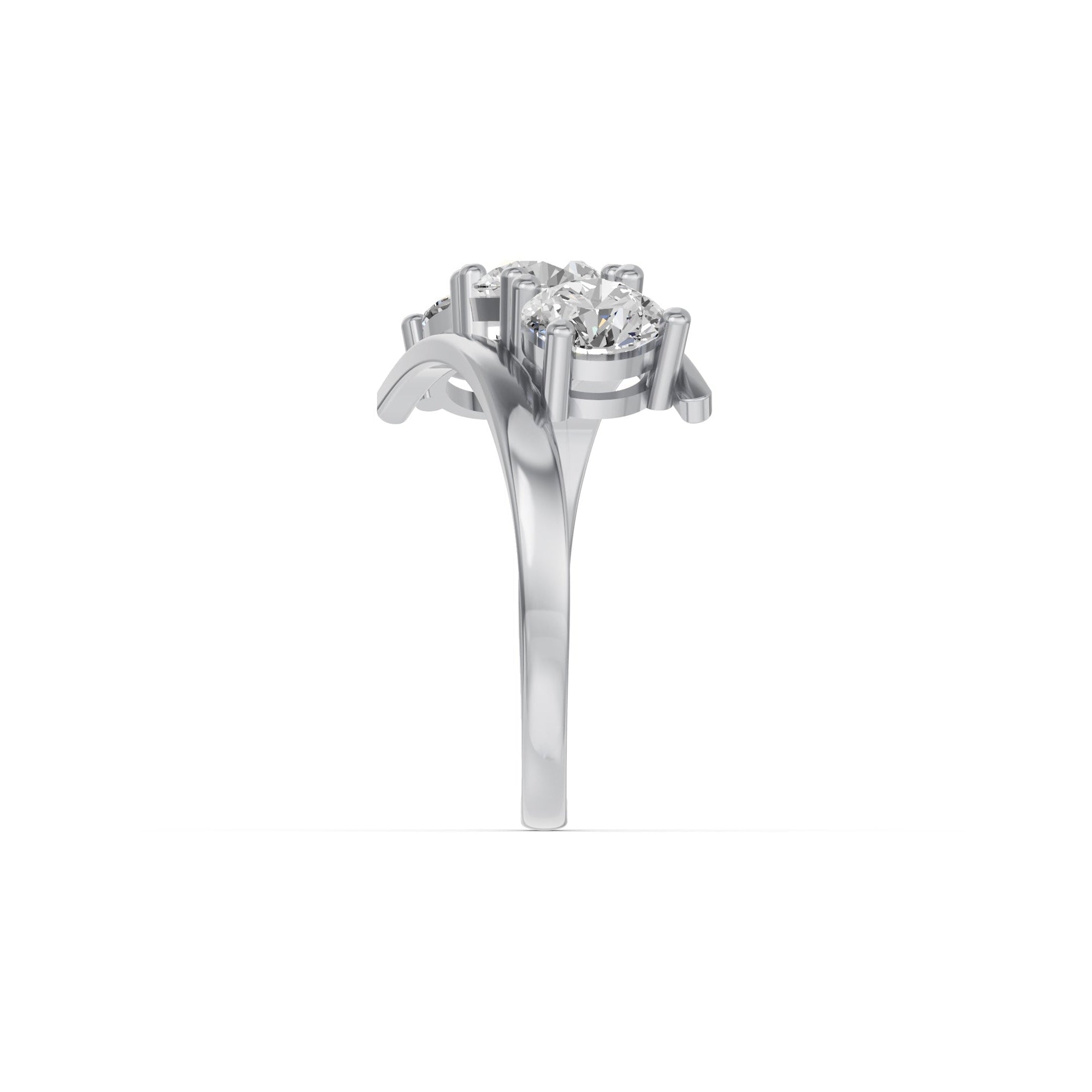 Ronde trilogie verlovingsring · 2.25 ct.