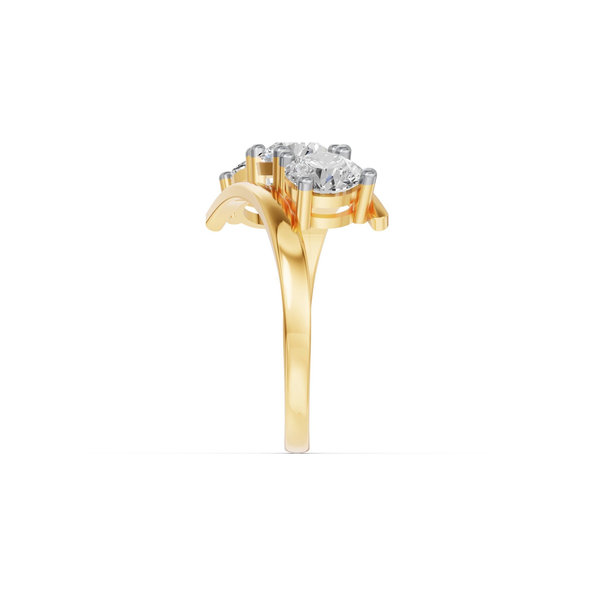 Ronde trilogie verlovingsring · 2.25 ct.