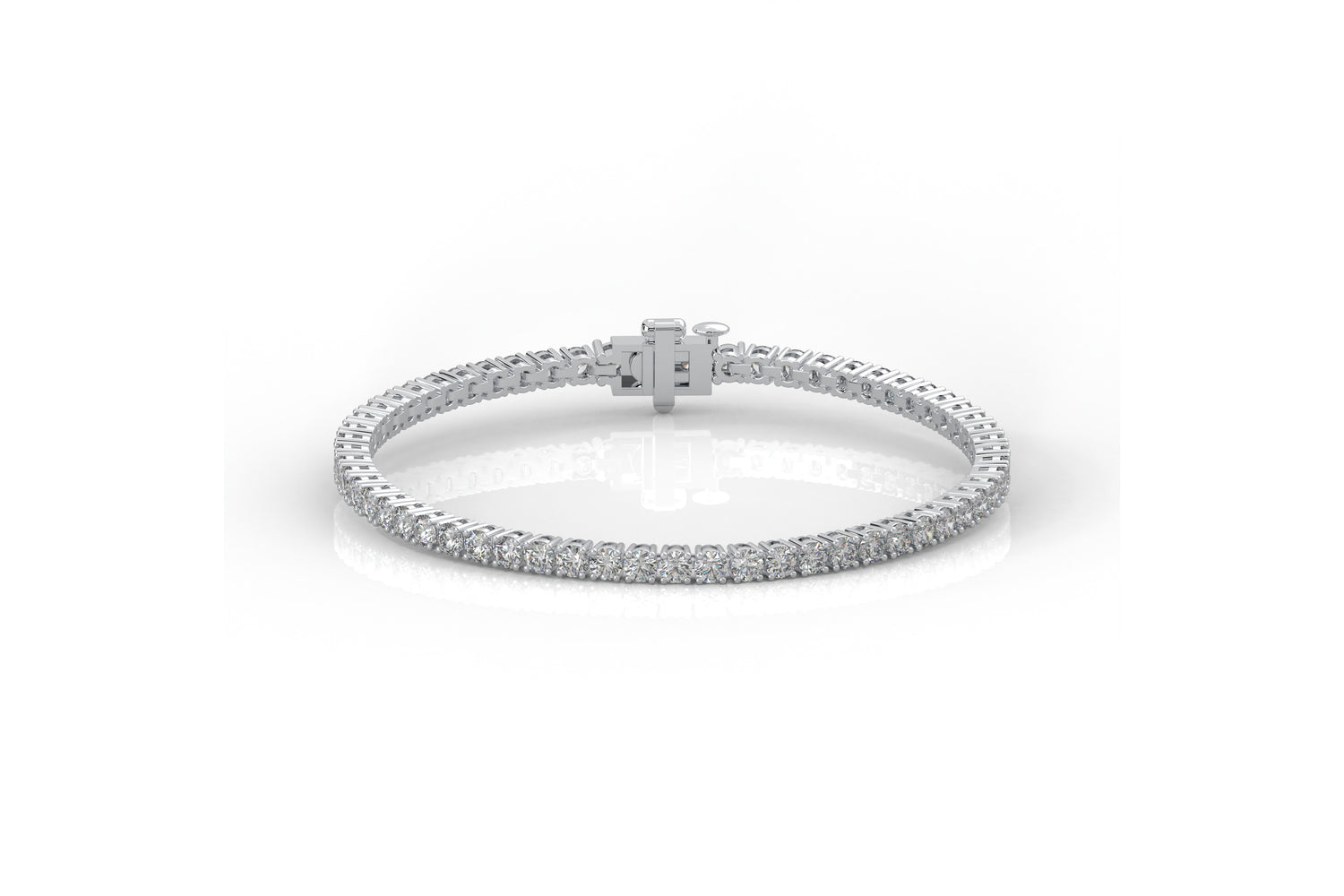 Tennisarmband 14k witgoud met 4,5 karaat diamant