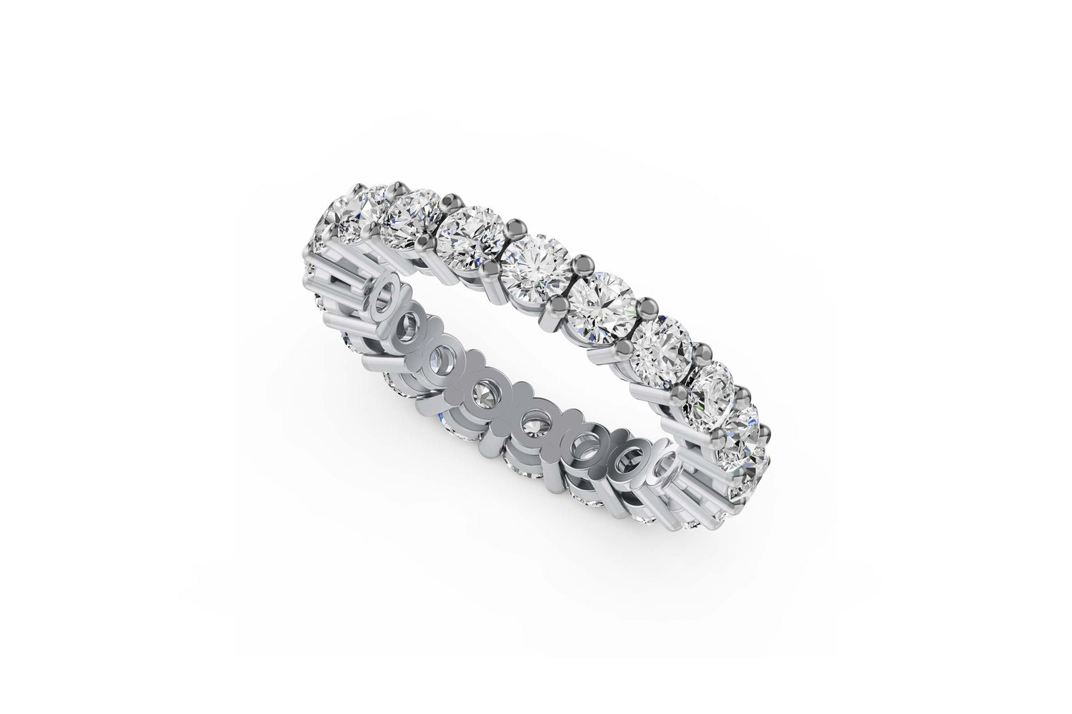 Eternity ring 14k witgoud met 2,8 karaat diamant