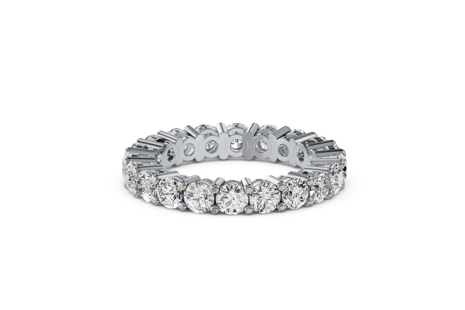 Eternity ring 14k witgoud met 2,8 karaat diamant