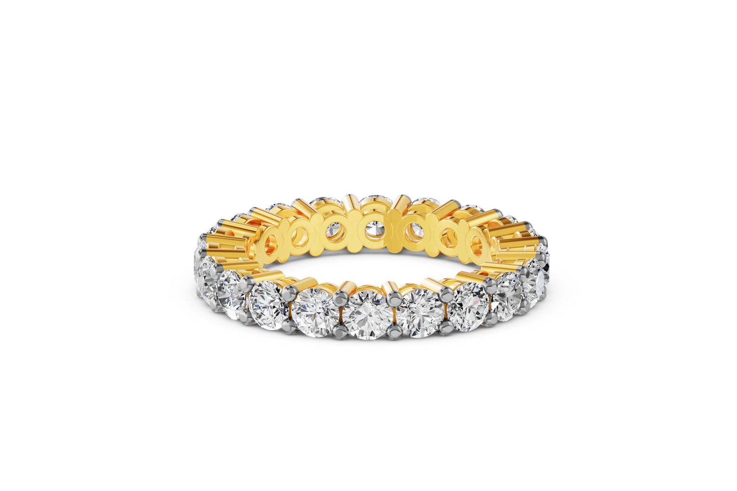 Eternity ring 14k geelgoud met 2,8 karaat diamant