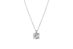Solitaire ketting van 14k witgoud met 2,0 karaats diamant