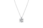 Solitaire ketting van 14k witgoud met 2,5 karaats diamant