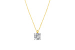 Solitaire ketting van 14k geelgoud met 2,2 karaats diamant