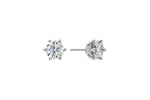 Solitaire oorstekers 14k witgoud met 2,5 karaat diamant