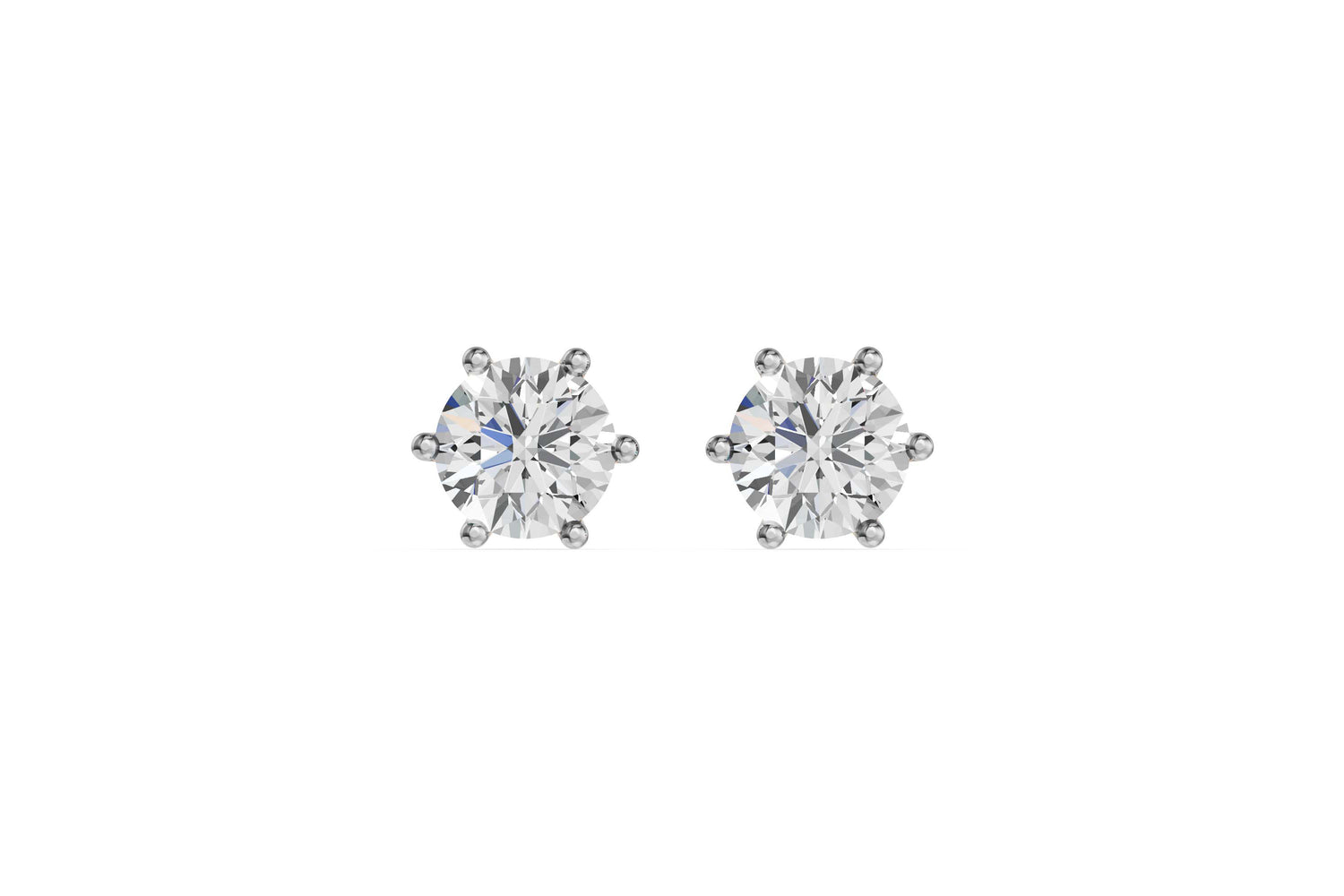 Solitaire oorstekers 14k geelgoud met 2,0 karaat diamant