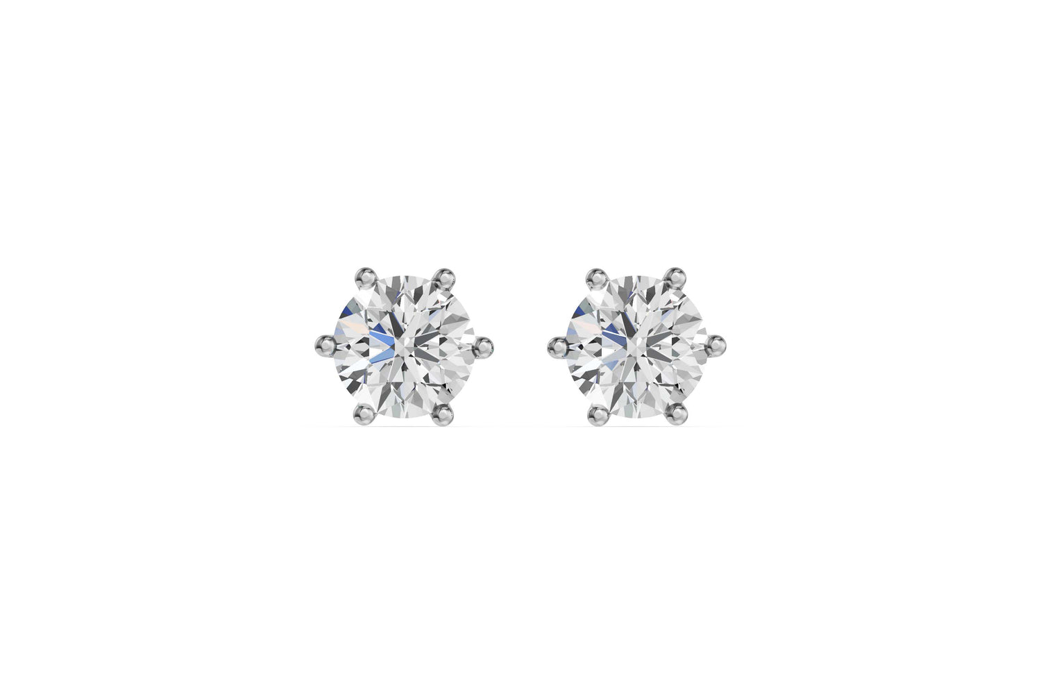 Solitaire oorstekers 14k geelgoud met 2,5 karaat diamant