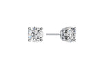Solitaire oorstekers 14k witgoud met 2,0 karaat diamant