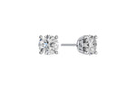 Solitaire oorstekers 14k witgoud met 2,5 karaat diamant