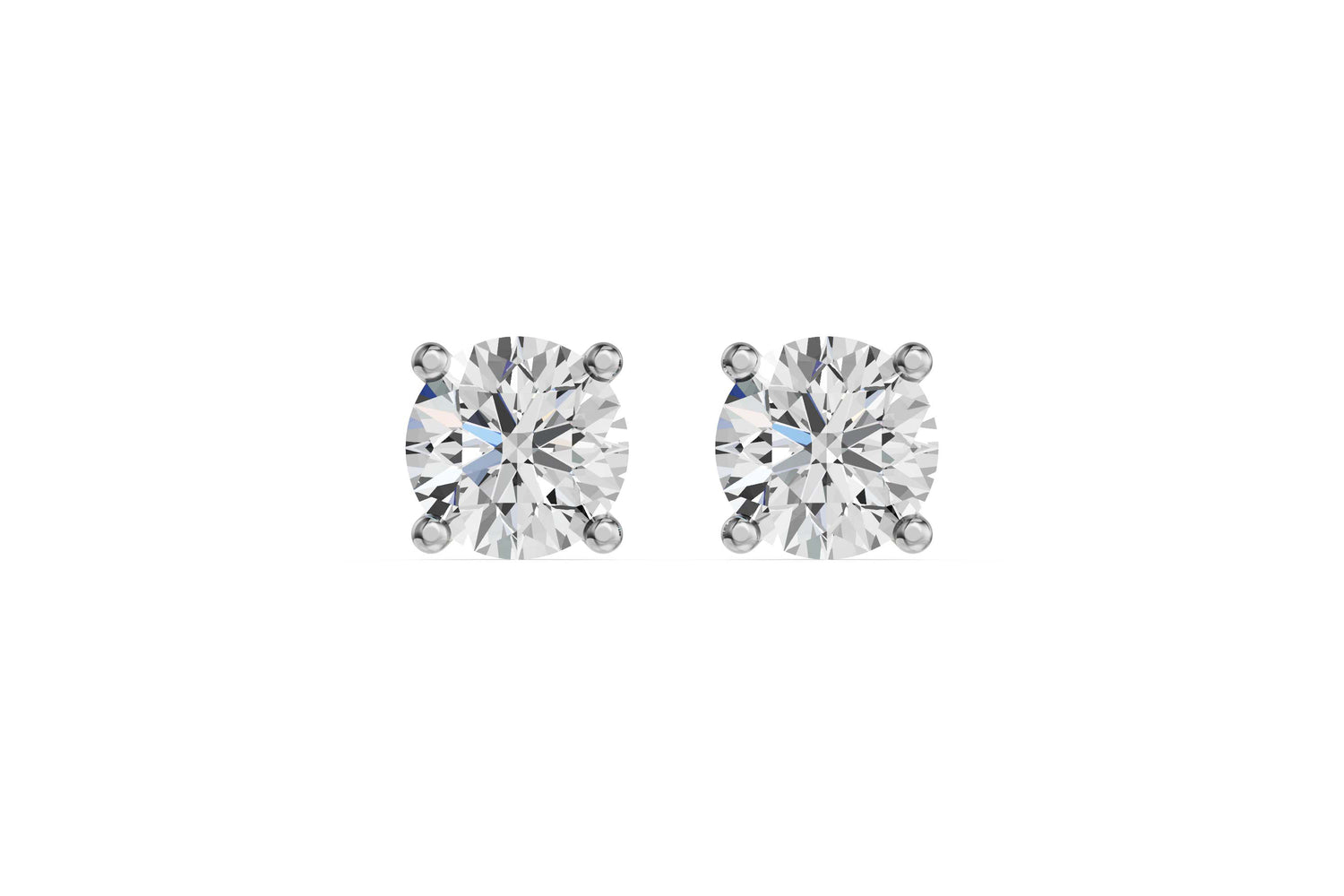 Solitaire oorstekers 14k geelgoud met 2,5 karaat diamant