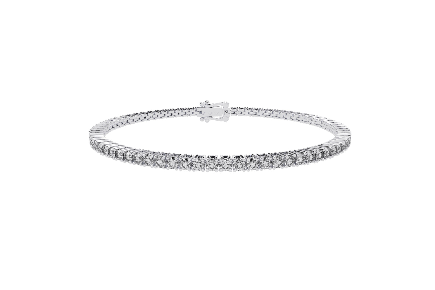 Tennisarmband 14k witgoud met 3,3 karaat diamant
