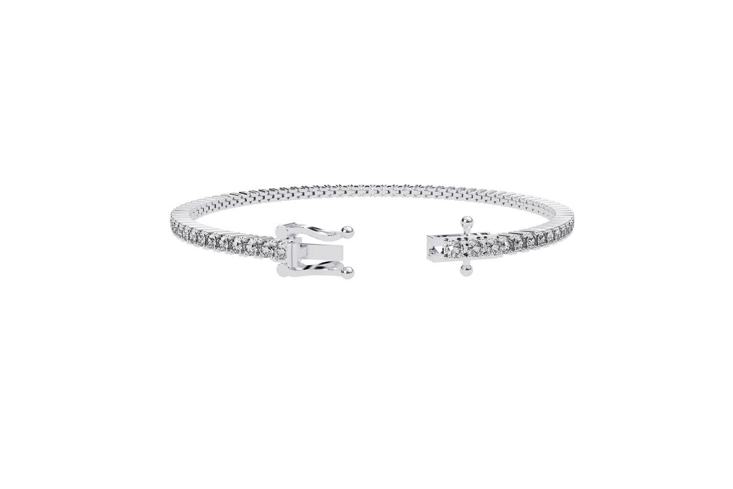 Tennisarmband 14k witgoud met 3,3 karaat diamant