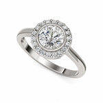 Ronde halo verlovingsring · 1.5 ct.