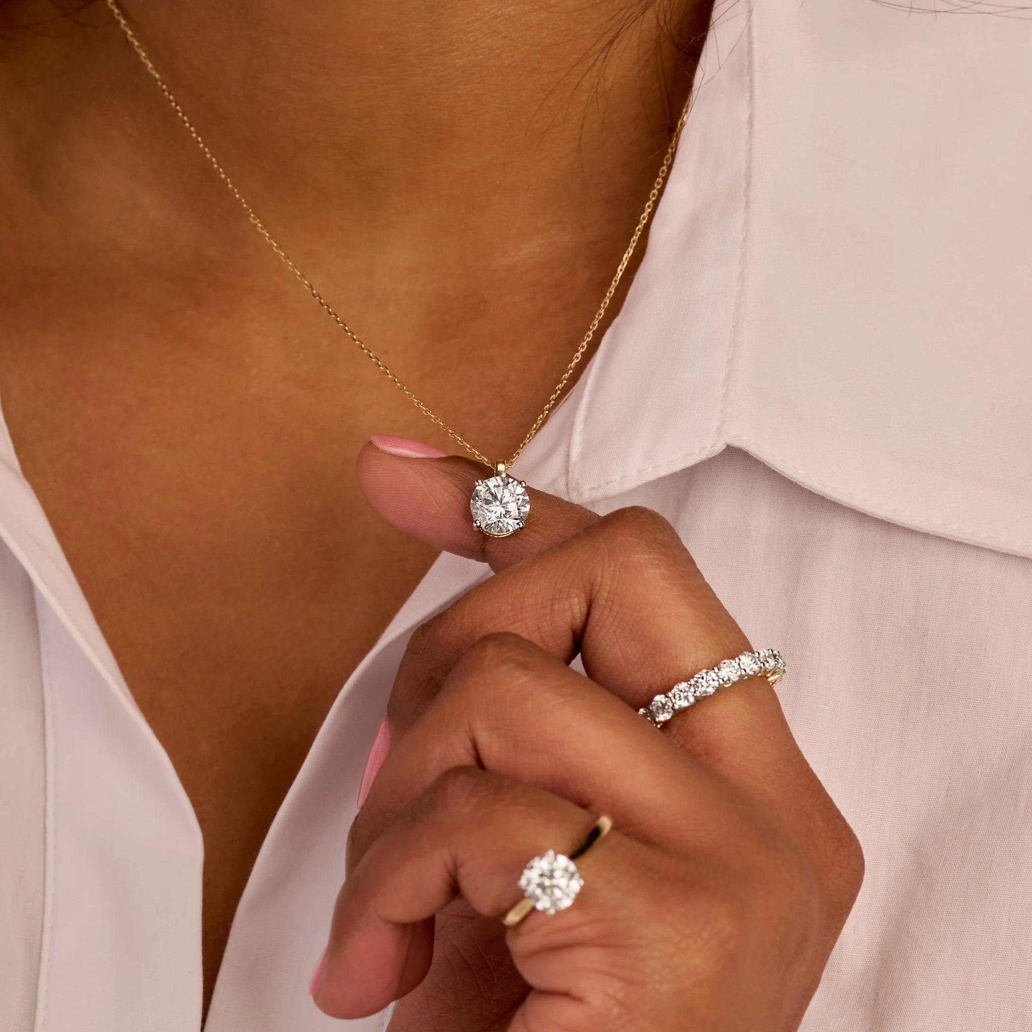 Solitaire collier · 2.2 ct.