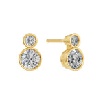 Bezel duo oorbellen · 2.3 ct.