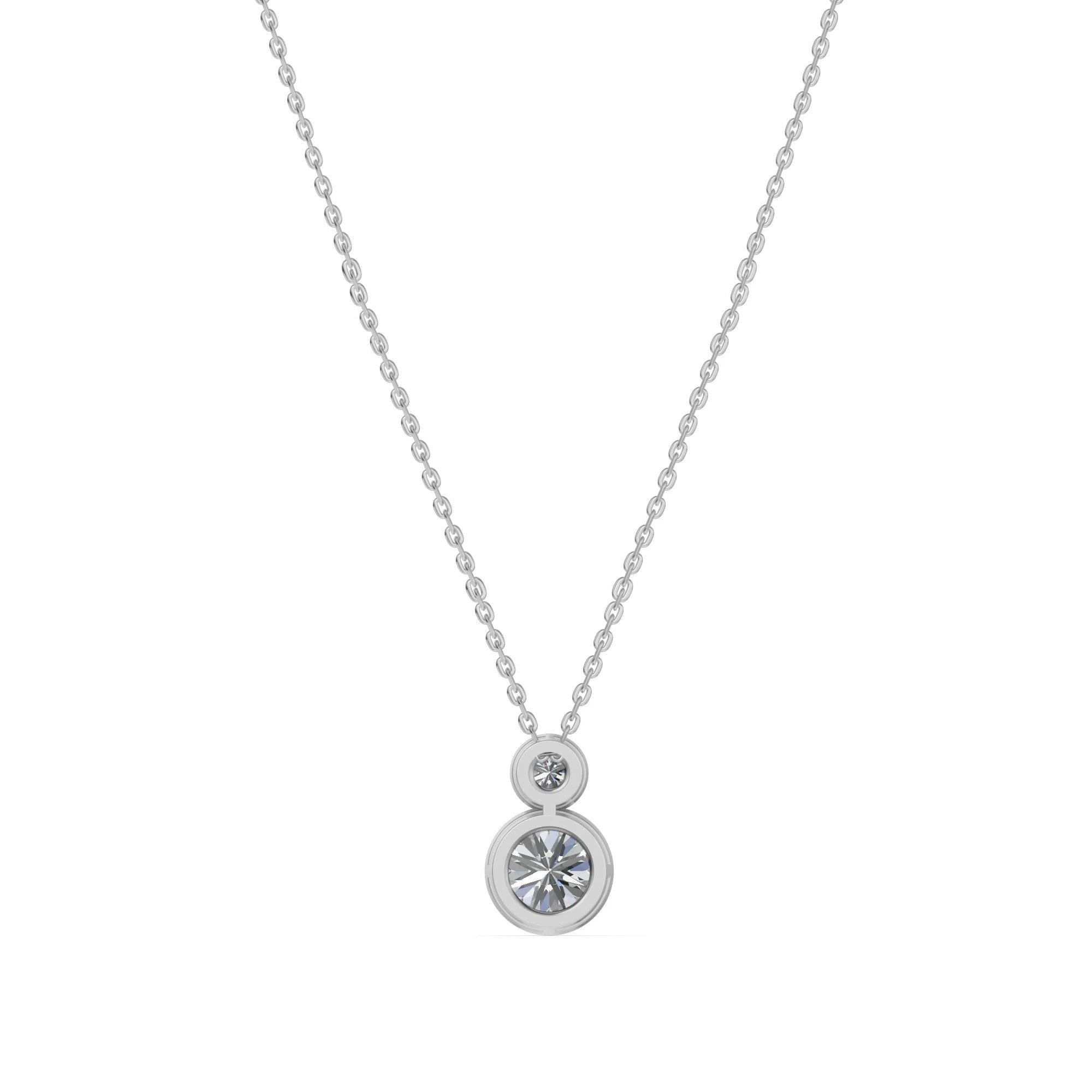 Bezel duo collier · 1.2 ct.