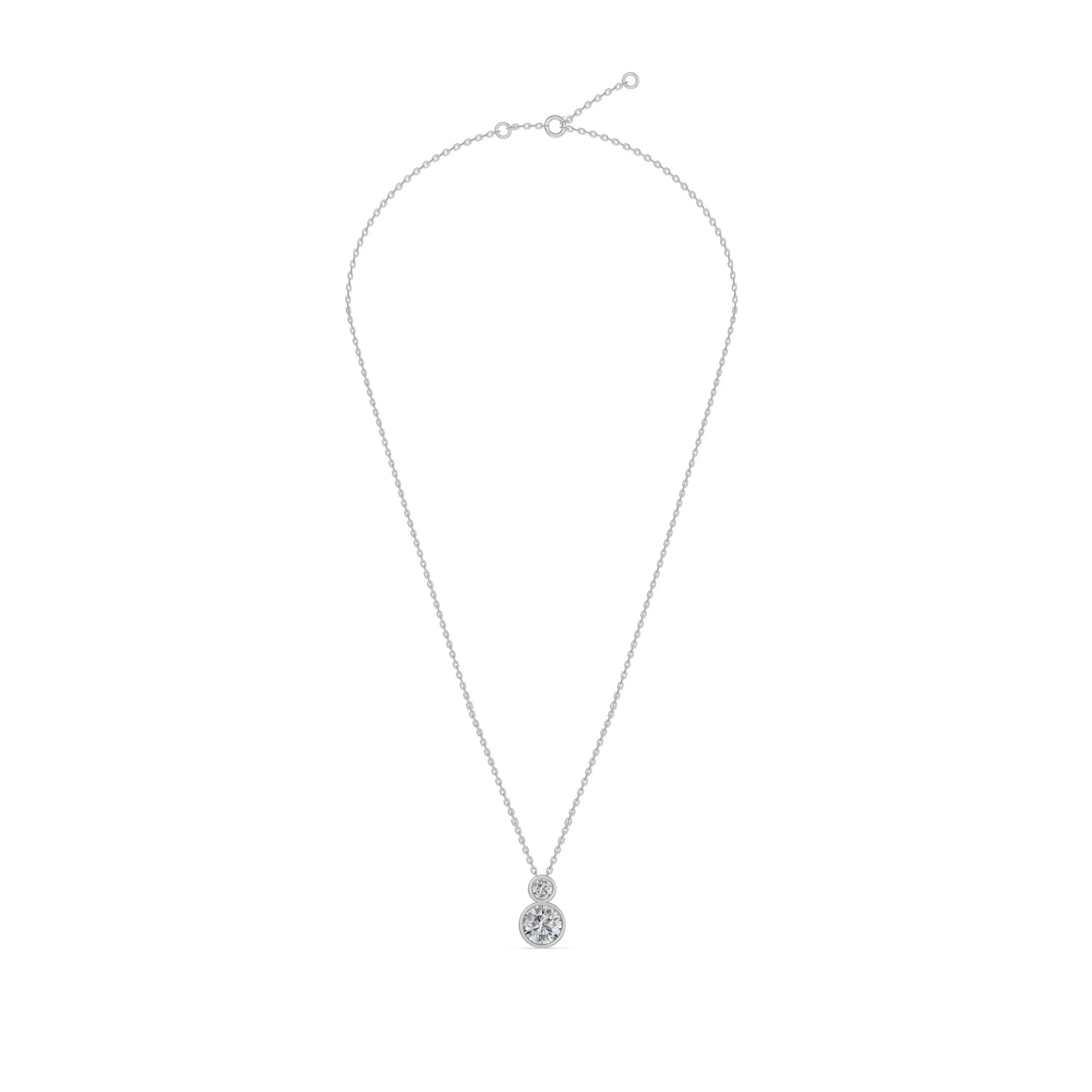 Bezel duo collier · 1.2 ct.