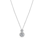 Bezel duo collier · 1.2 ct.