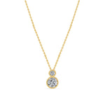 Bezel duo collier · 1.2 ct.