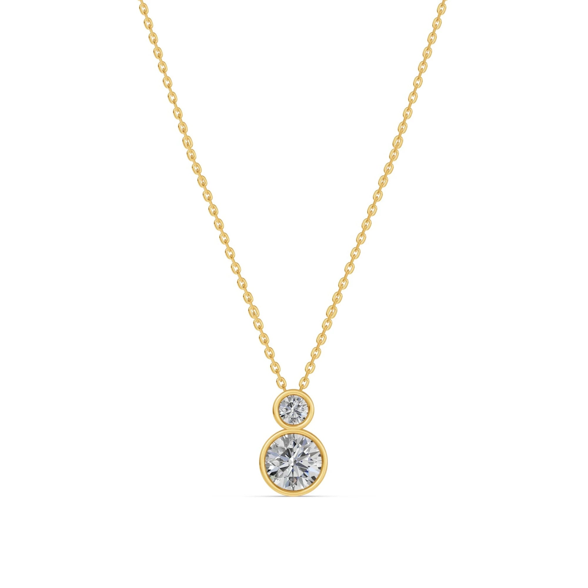 Bezel duo collier · 1.2 ct.