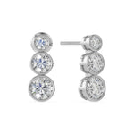 Bezel trio oorbellen· 2.0 ct.