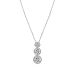 Bezel trio collier · 2.0 ct.