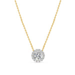 Halo collier · Rond · 1.8 ct.