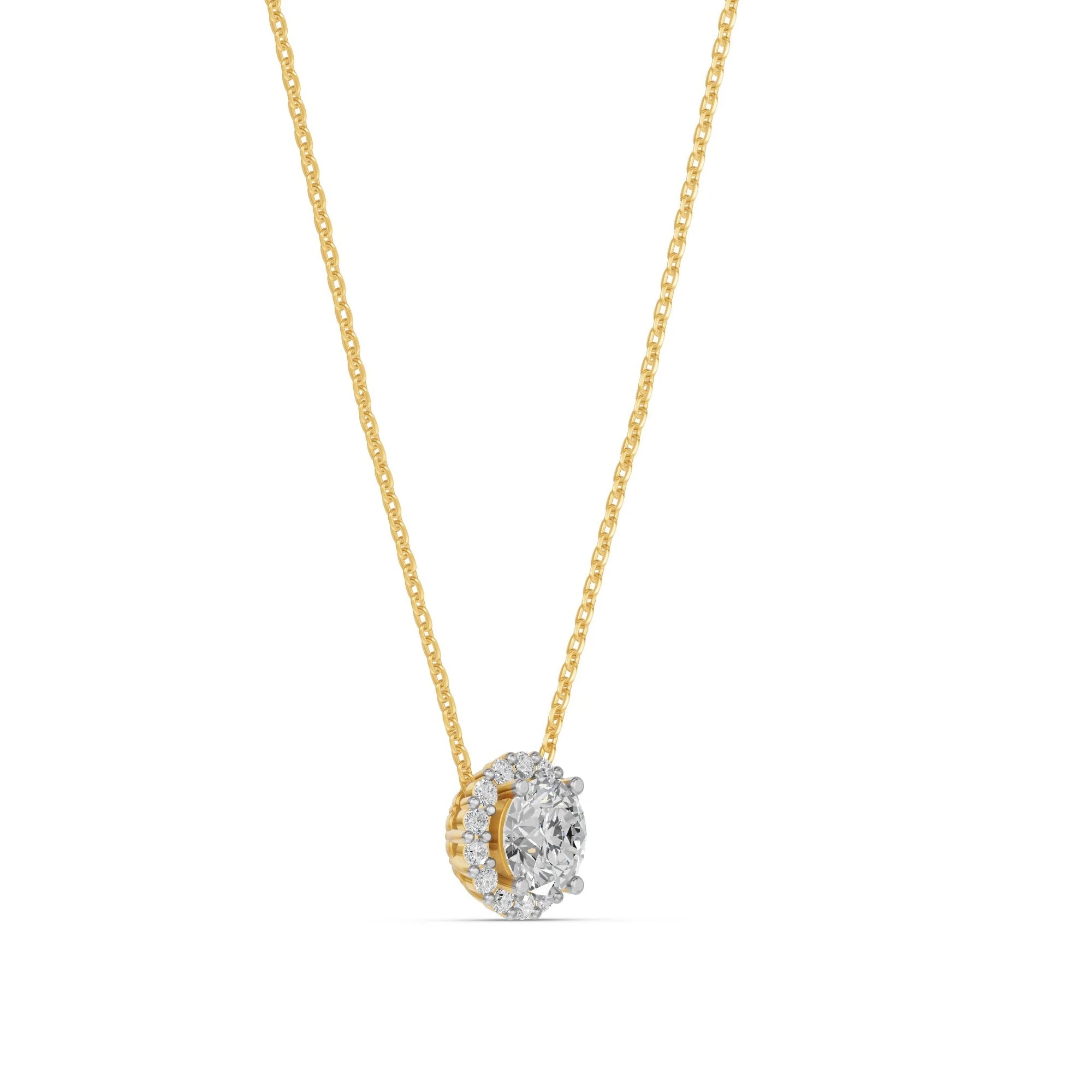 Halo collier · Rond · 1.8 ct.