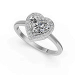 Hartvormige halo verlovingsring · 2.5 ct.