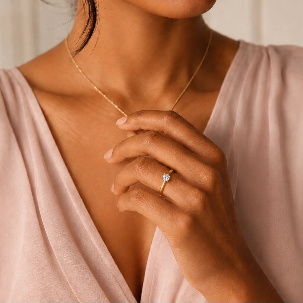 Ronde solitaire verlovingsring Classic · 0.5 ct.