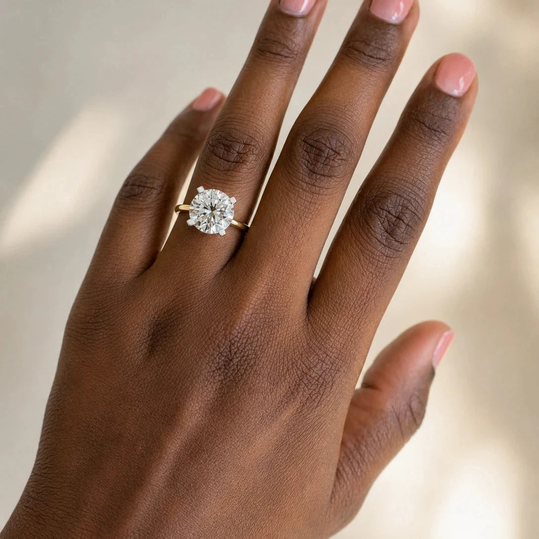 Ronde solitaire verlovingsring Classic · 4.0 ct.