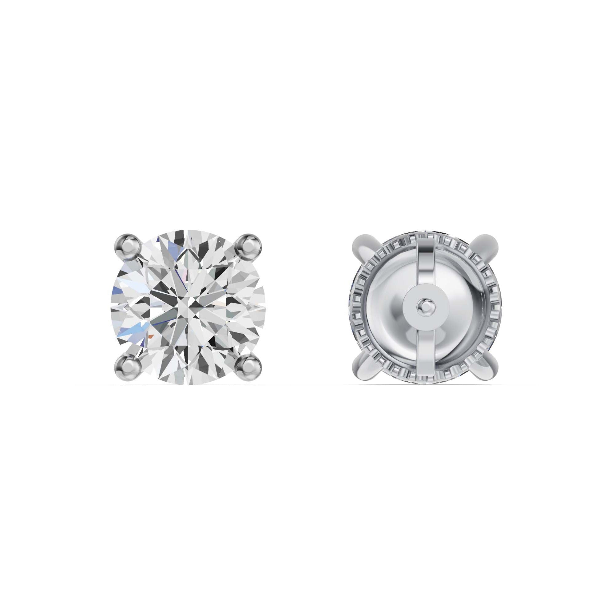 Solitaire Oorbellen 4-Poots · 2.0 ct.