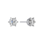 Solitaire Oorbellen 6-Poots · 2.5 ct.