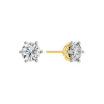 Solitaire Oorbellen 6-Poots · 2.0 ct.