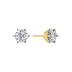 Solitaire Oorbellen 6-Poots · 2.5 ct.