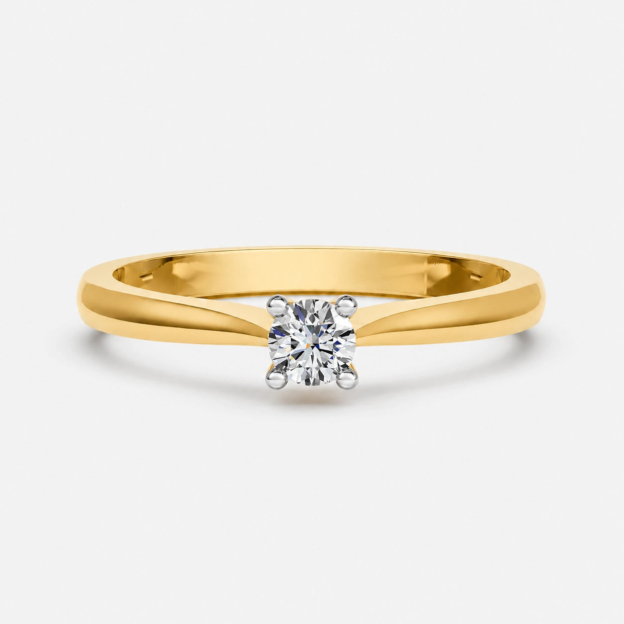 Ronde solitaire verlovingsring Classic · 0.5 ct.