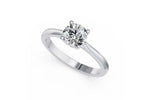 Louèn Diamonds 14k witgouden solitaire ring met 1 lab grown diamant van 1.5 ct. frontaanzicht