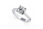 Louèn Diamonds 14k witgouden solitaire ring met 1 lab grown diamant van 2.0 ct. frontaanzicht