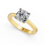 Louèn Diamonds 14k geelgouden solitaire ring met 1 lab grown diamant van 2.0 ct. frontaanzicht