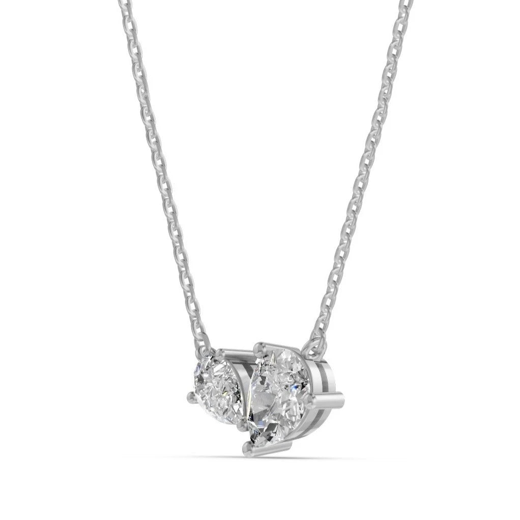 Toi et Moi collier · 1.1 ct.