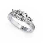Ronde trilogie verlovingsring · 2.5 ct.