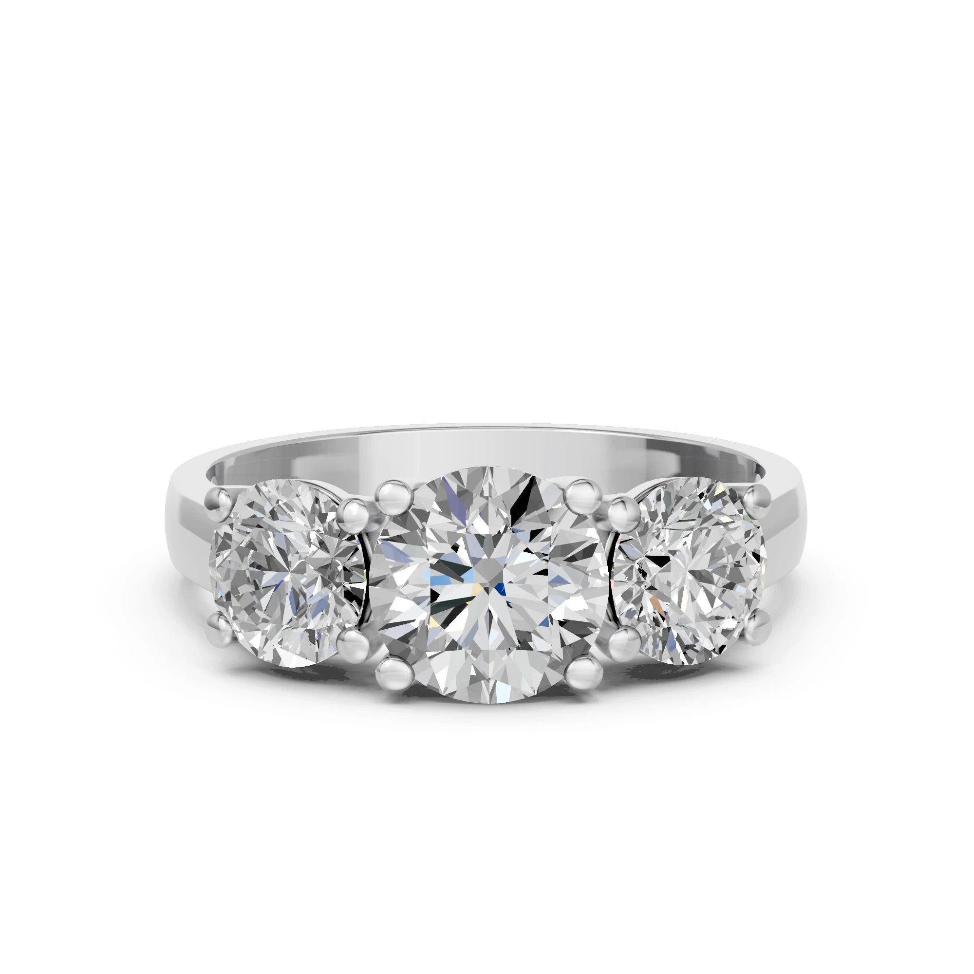 Ronde trilogie verlovingsring · 3.0 ct.